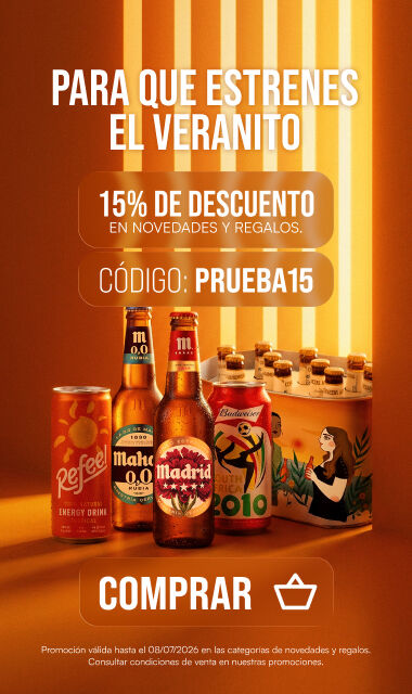 Descubre nuestras novedades y productos ideales para regalar con un 15% de descuento con el cup&oacute;n PRUEBA15